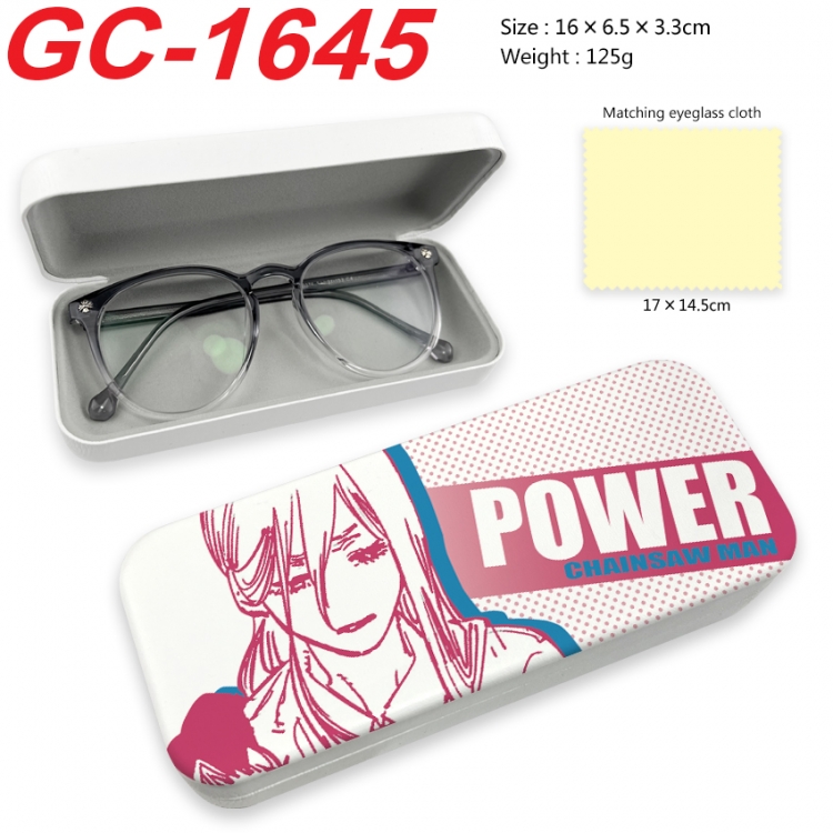 Chainsawman Anime UV printed PU leather material glasses case 16X6.5X3.3cm GC-1645