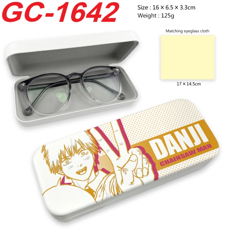 Chainsawman Anime UV printed PU leather material glasses case 16X6.5X3.3cm GC-1642