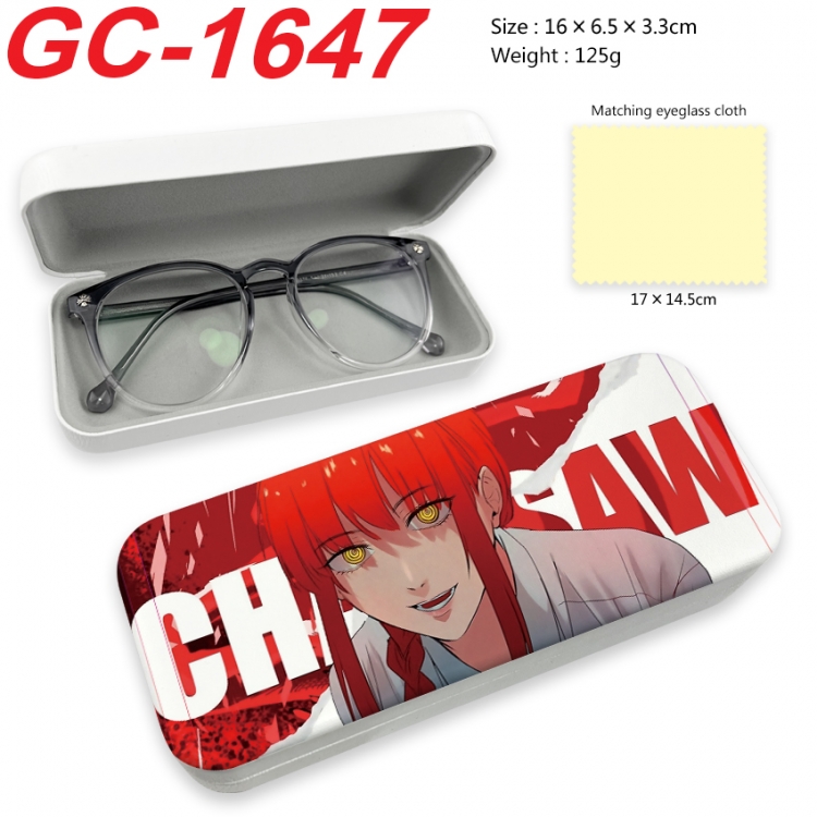 Chainsawman Anime UV printed PU leather material glasses case 16X6.5X3.3cm GC-1647