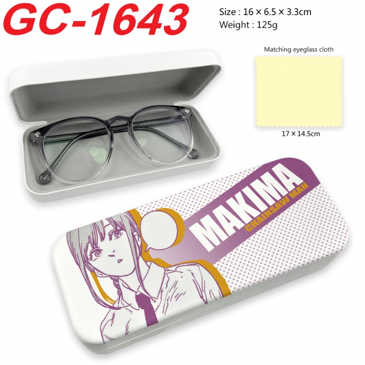 Chainsawman Anime UV printed PU leather material glasses case 16X6.5X3.3cm GC-1643