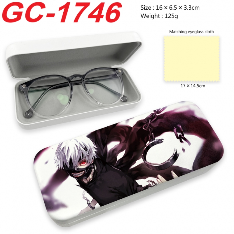 Tokyo Ghoul Anime UV printed PU leather material glasses case 16X6.5X3.3cm GC-1746