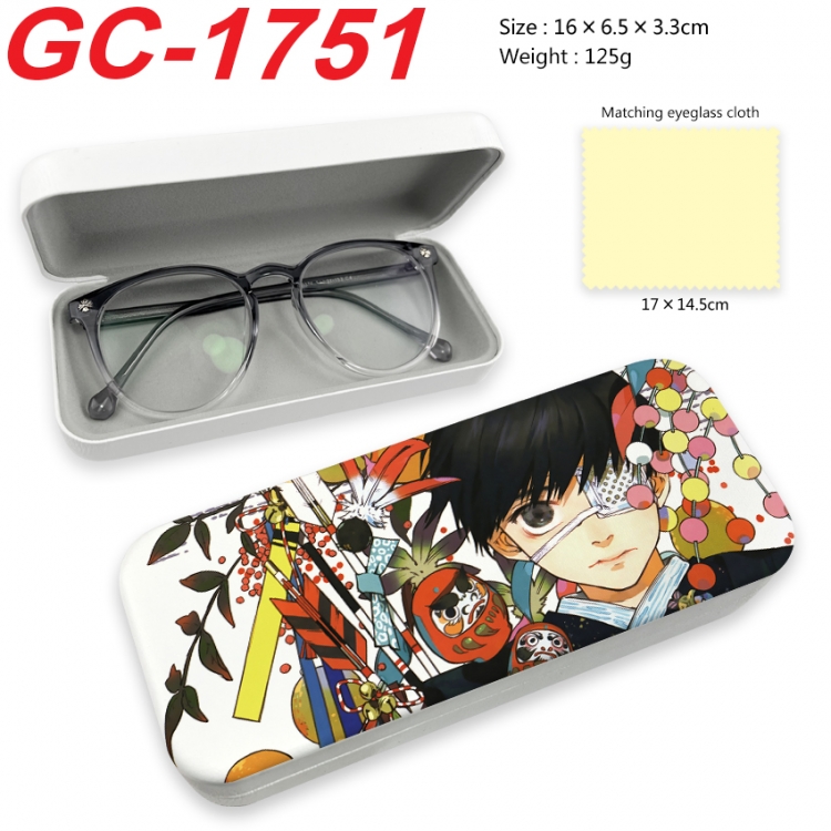 Tokyo Ghoul Anime UV printed PU leather material glasses case 16X6.5X3.3cm GC-1751