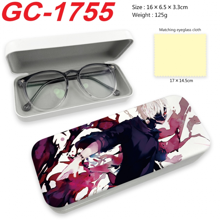 Tokyo Ghoul Anime UV printed PU leather material glasses case 16X6.5X3.3cm GC-1755