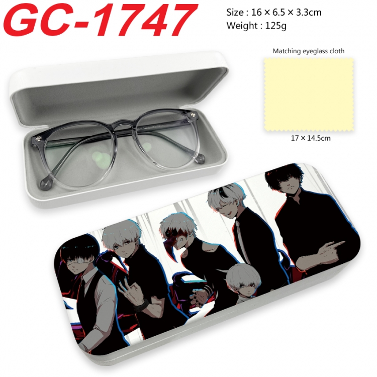 Tokyo Ghoul Anime UV printed PU leather material glasses case 16X6.5X3.3cm GC-1747