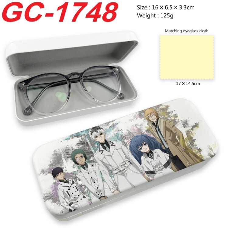Tokyo Ghoul Anime UV printed PU leather material glasses case 16X6.5X3.3cm GC-1748