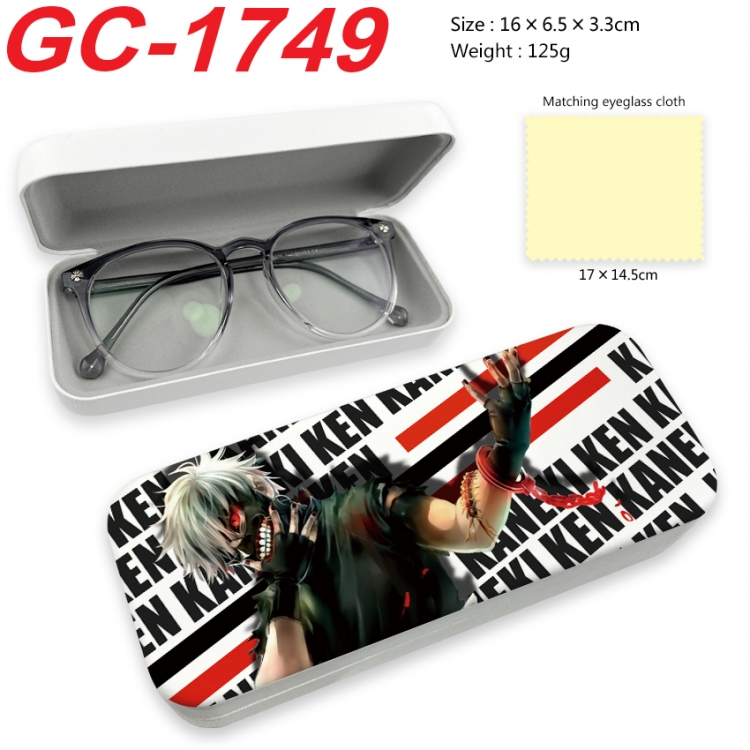 Tokyo Ghoul Anime UV printed PU leather material glasses case 16X6.5X3.3cm GC-1749