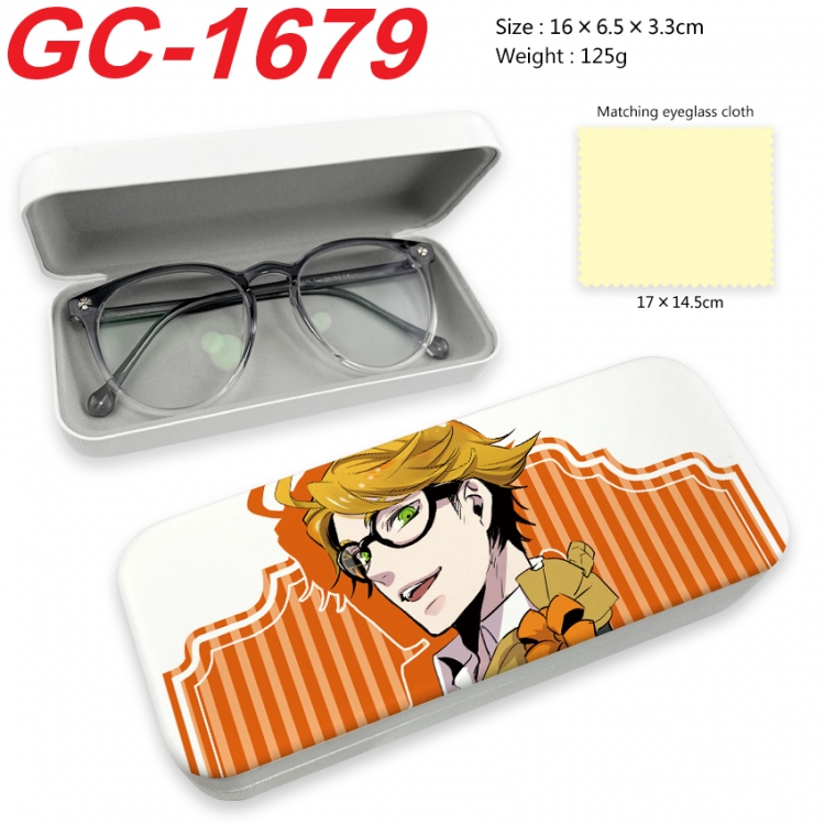 Kuroshitsuji Anime UV printed PU leather material glasses case 16X6.5X3.3cm GC-1679