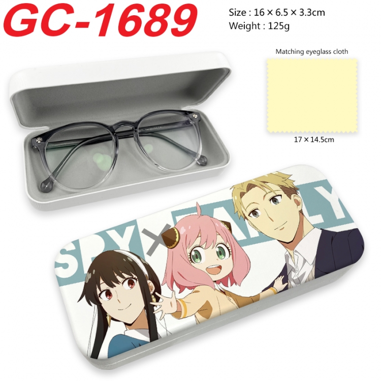 SPY×FAMILY  Anime UV printed PU leather material glasses case 16X6.5X3.3cm GC-1689