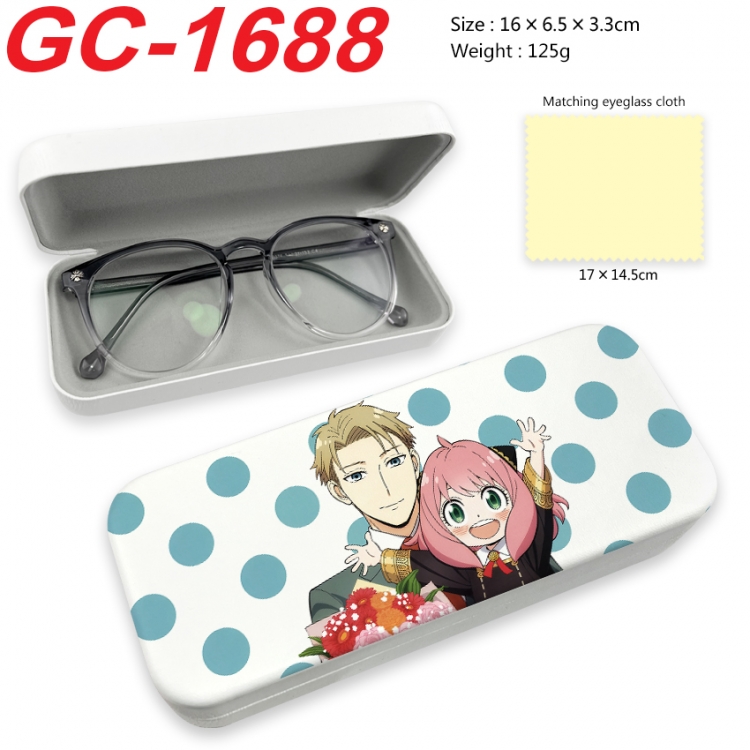 SPY×FAMILY  Anime UV printed PU leather material glasses case 16X6.5X3.3cm GC-1688