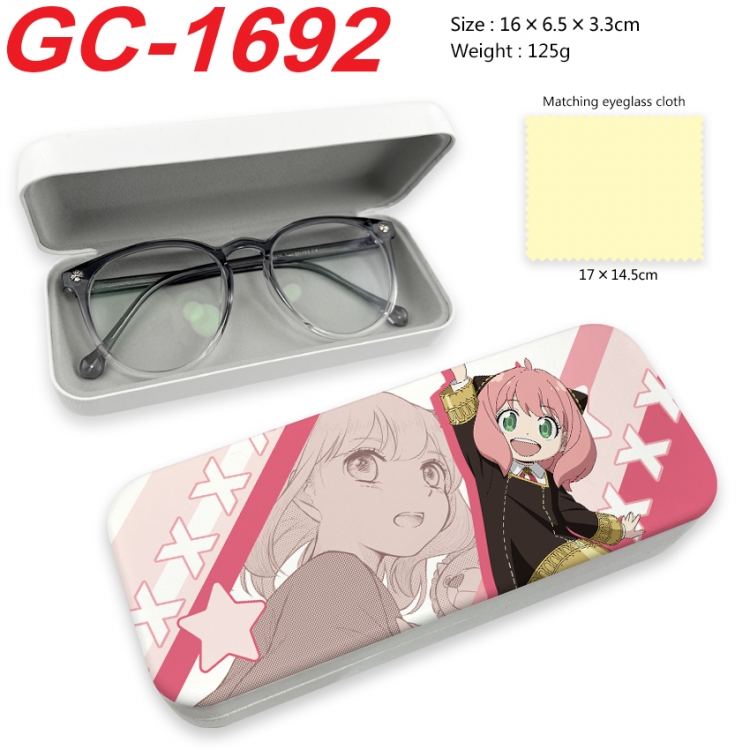 SPY×FAMILY  Anime UV printed PU leather material glasses case 16X6.5X3.3cm GC-1692