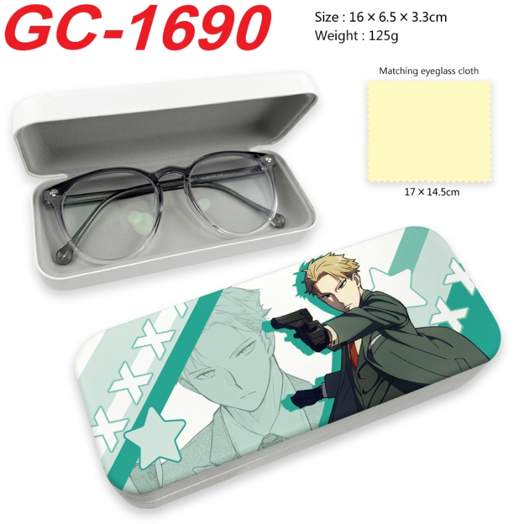 SPY×FAMILY  Anime UV printed PU leather material glasses case 16X6.5X3.3cm GC-1690