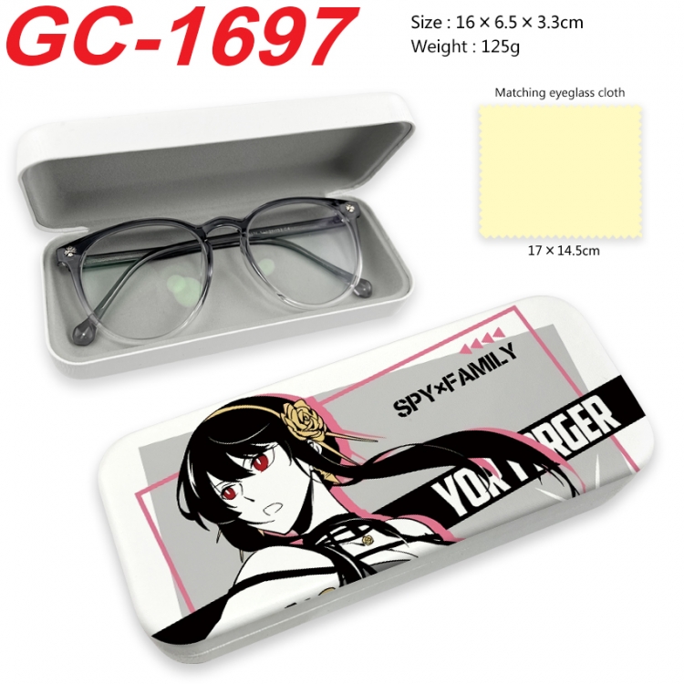 SPY×FAMILY  Anime UV printed PU leather material glasses case 16X6.5X3.3cm GC-1697