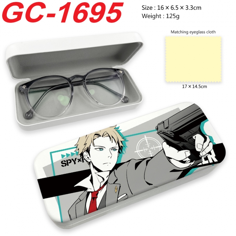 SPY×FAMILY  Anime UV printed PU leather material glasses case 16X6.5X3.3cm GC-1695