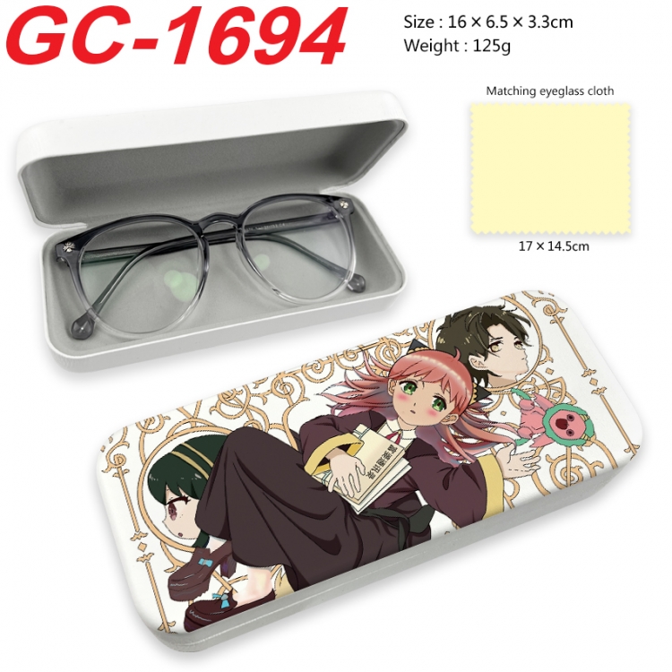 SPY×FAMILY  Anime UV printed PU leather material glasses case 16X6.5X3.3cm GC-1694