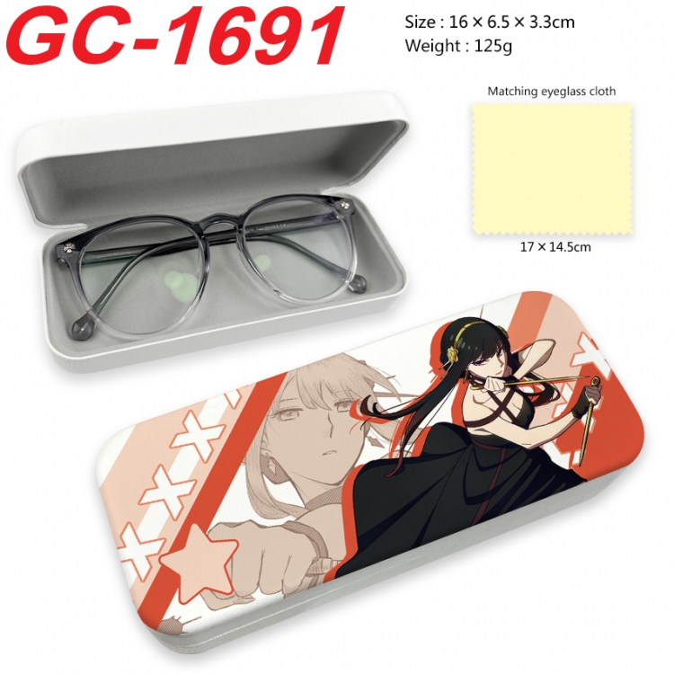 SPY×FAMILY  Anime UV printed PU leather material glasses case 16X6.5X3.3cm GC-1691