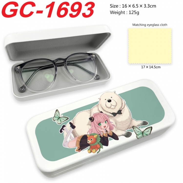 SPY×FAMILY  Anime UV printed PU leather material glasses case 16X6.5X3.3cm GC-1693