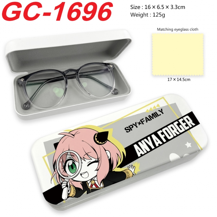 SPY×FAMILY  Anime UV printed PU leather material glasses case 16X6.5X3.3cm GC-1696