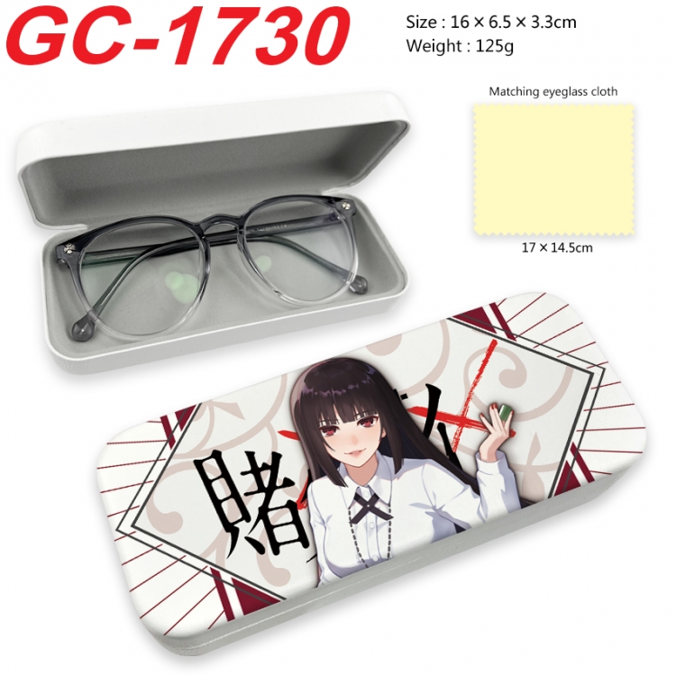 Kakegurui Anime UV printed PU leather material glasses case 16X6.5X3.3cm  GC-1730