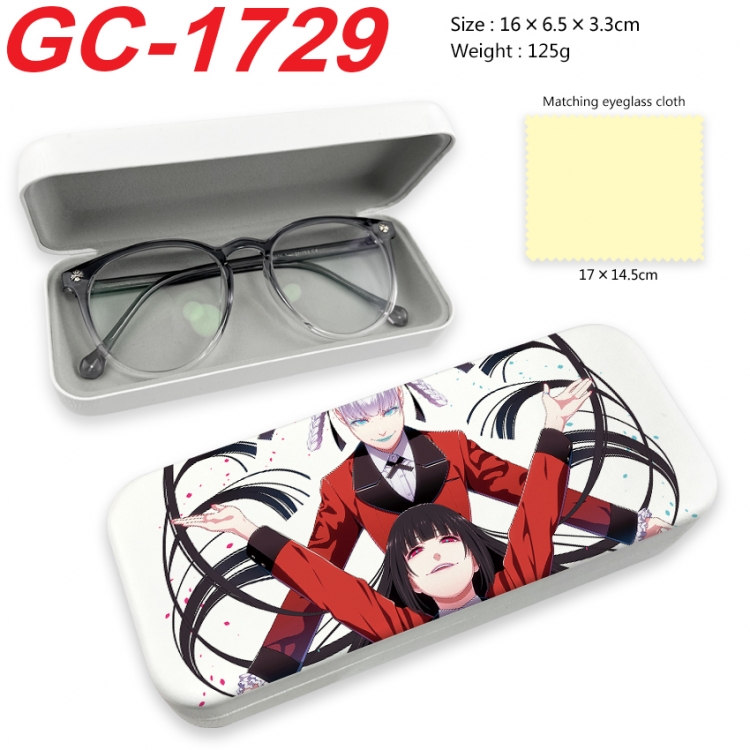 Kakegurui Anime UV printed PU leather material glasses case 16X6.5X3.3cm GC-1729