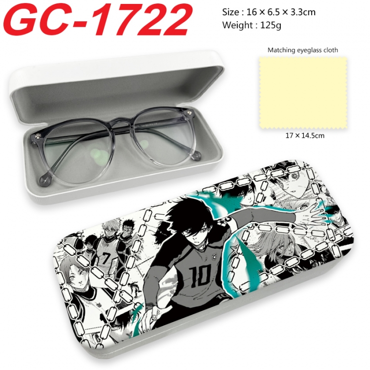 BLUE LOCK  Anime UV printed PU leather material glasses case 16X6.5X3.3cm GC-1722