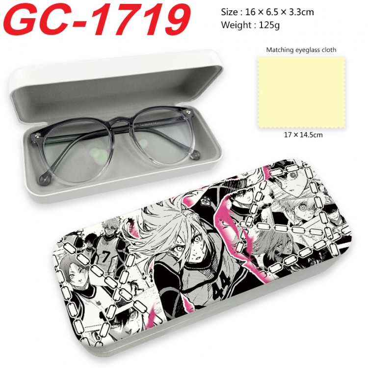 BLUE LOCK  Anime UV printed PU leather material glasses case 16X6.5X3.3cm GC-1719