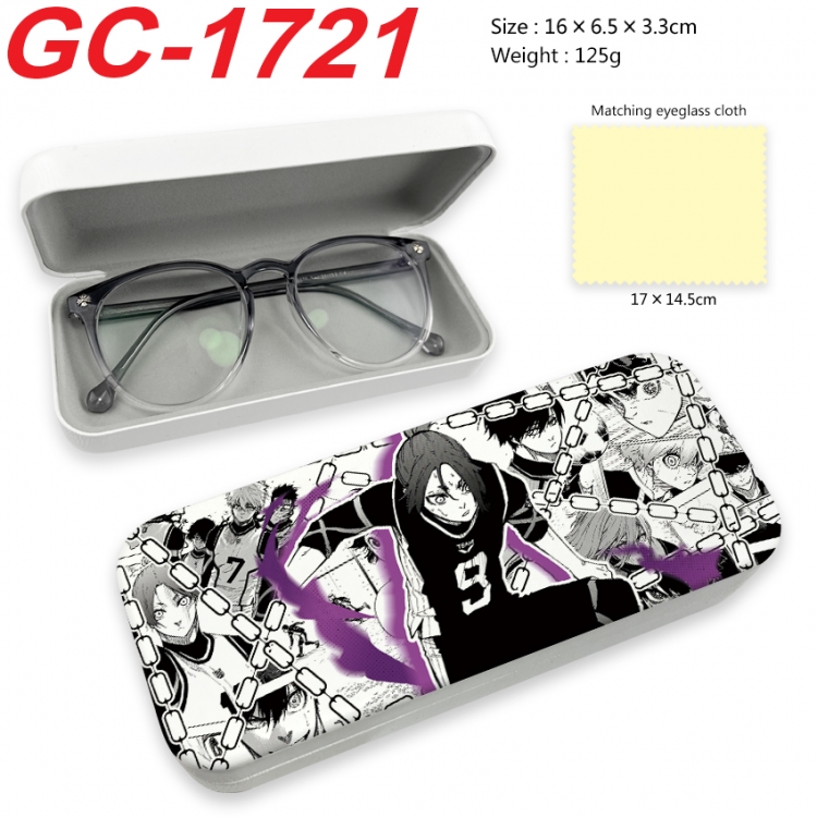 BLUE LOCK  Anime UV printed PU leather material glasses case 16X6.5X3.3cm GC-1721