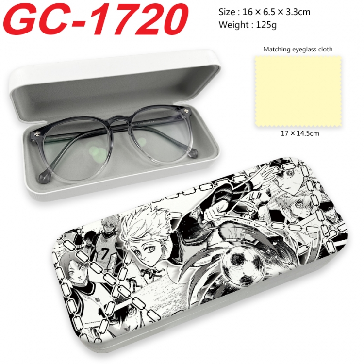 BLUE LOCK  Anime UV printed PU leather material glasses case 16X6.5X3.3cm GC-1720