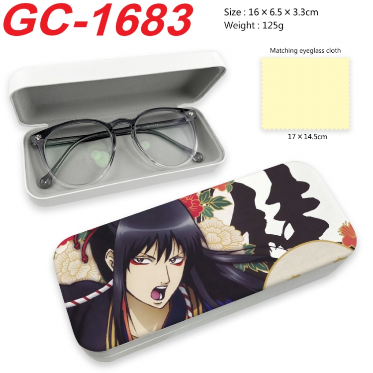 Gintama Anime UV printed PU leather material glasses case 16X6.5X3.3cm GC-1683