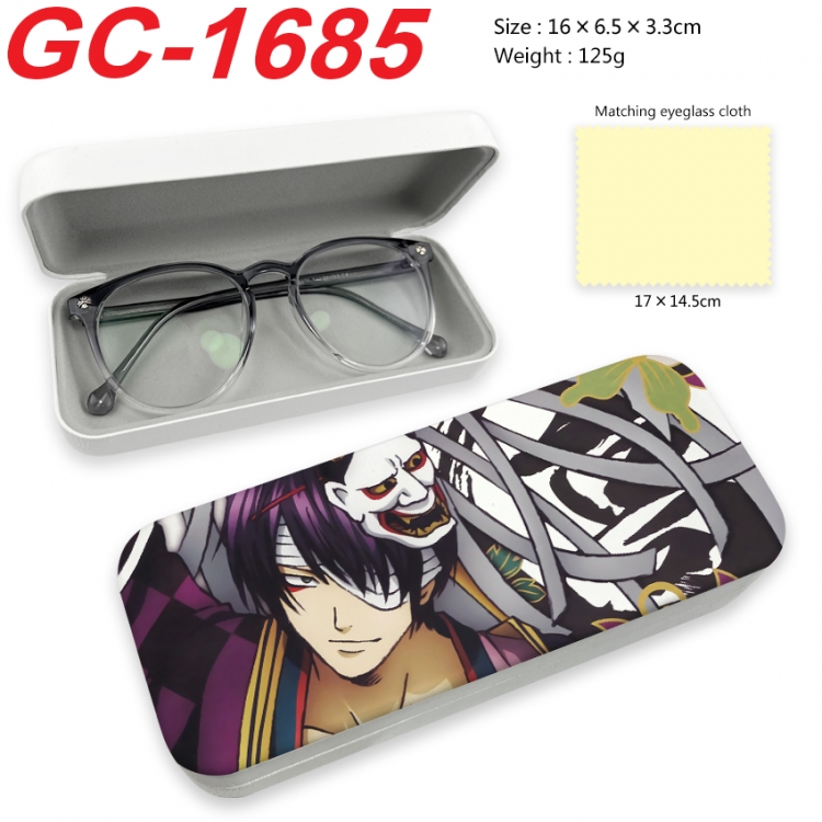 Gintama Anime UV printed PU leather material glasses case 16X6.5X3.3cm GC-1685
