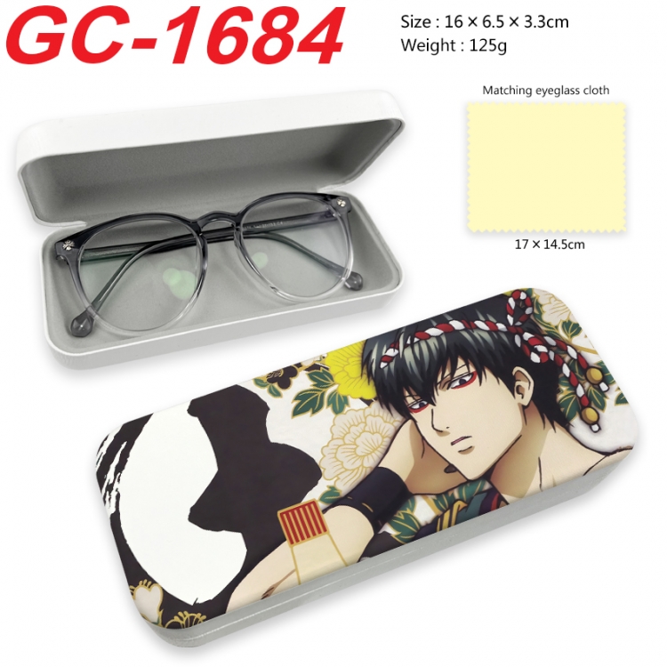 Gintama Anime UV printed PU leather material glasses case 16X6.5X3.3cm GC-1684