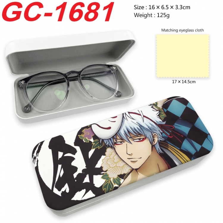 Gintama Anime UV printed PU leather material glasses case 16X6.5X3.3cm GC-1681
