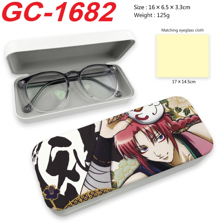 Gintama Anime UV printed PU leather material glasses case 16X6.5X3.3cm GC-1682