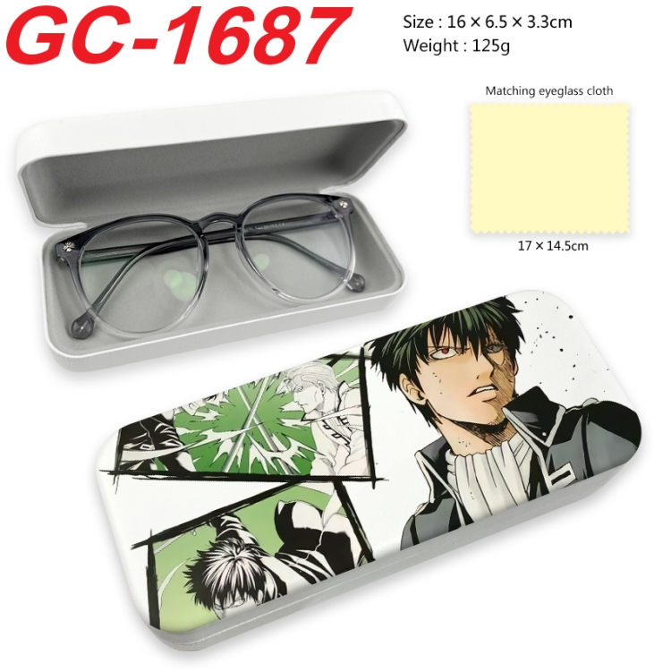 Gintama Anime UV printed PU leather material glasses case 16X6.5X3.3cm GC-1687