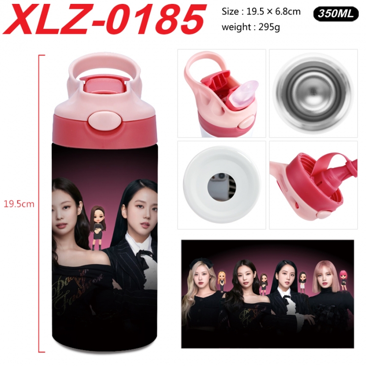 BLACK PINK  304 stainless steel portable insulated cup 19.5X6.8CM  XLZ-0185