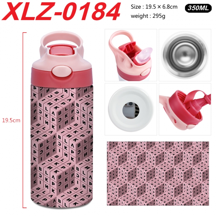 BLACK PINK  304 stainless steel portable insulated cup 19.5X6.8CM  XLZ-0184