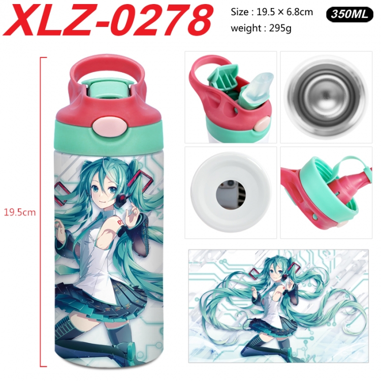 Hatsune Miku 304 stainless steel portable insulated cup 19.5X6.8CM XLZ-0278