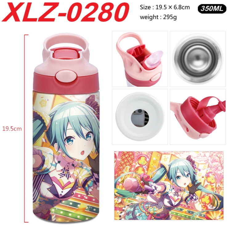 Hatsune Miku 304 stainless steel portable insulated cup 19.5X6.8CM XLZ-0280