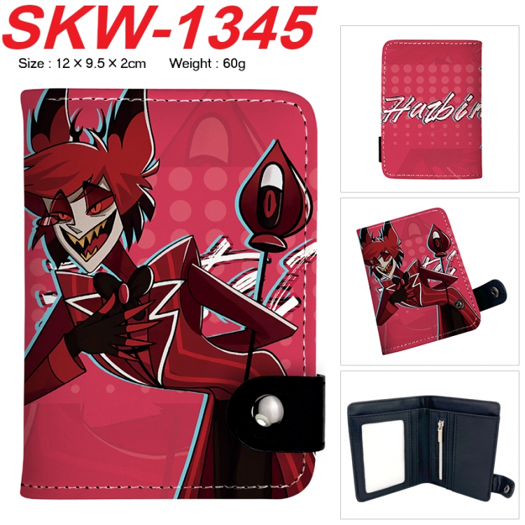 Hazbin Hotel Anime vertical button folding wallet 12X9.5X2CM 60g