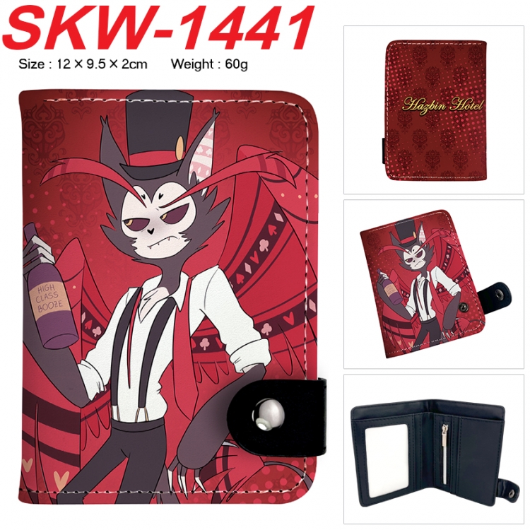 Hazbin Hotel Anime vertical button folding wallet 12X9.5X2CM 60g