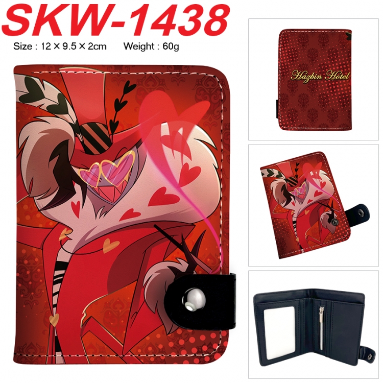 Hazbin Hotel Anime vertical button folding wallet 12X9.5X2CM 60g