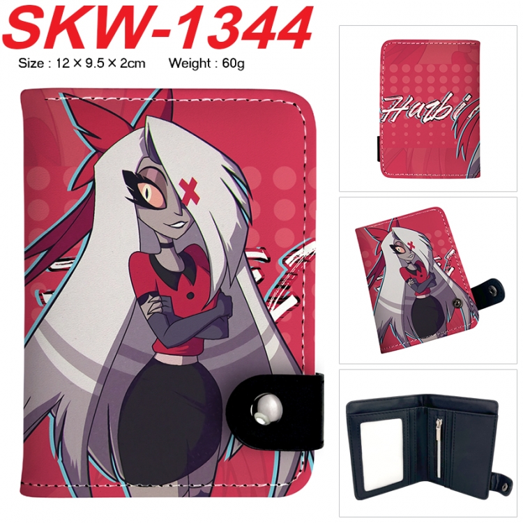 Hazbin Hotel Anime vertical button folding wallet 12X9.5X2CM 60g