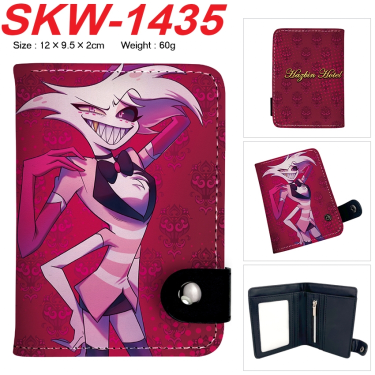 Hazbin Hotel Anime vertical button folding wallet 12X9.5X2CM 60g