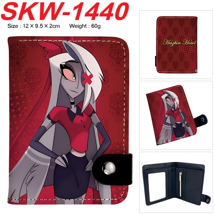 Hazbin Hotel Anime vertical button folding wallet 12X9.5X2CM 60g