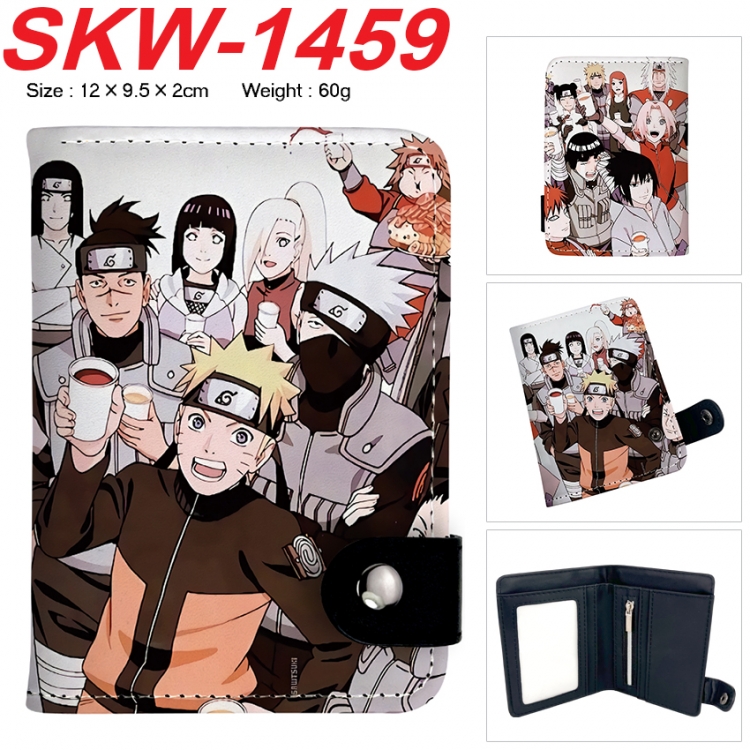 Naruto Anime vertical button folding wallet 12X9.5X2CM 60g