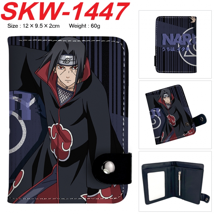 Naruto Anime vertical button folding wallet 12X9.5X2CM 60g