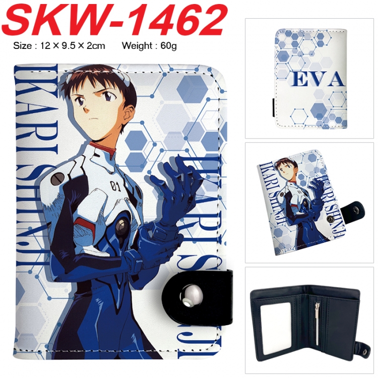 EVA Anime vertical button folding wallet 12X9.5X2CM 60g SKW-1462