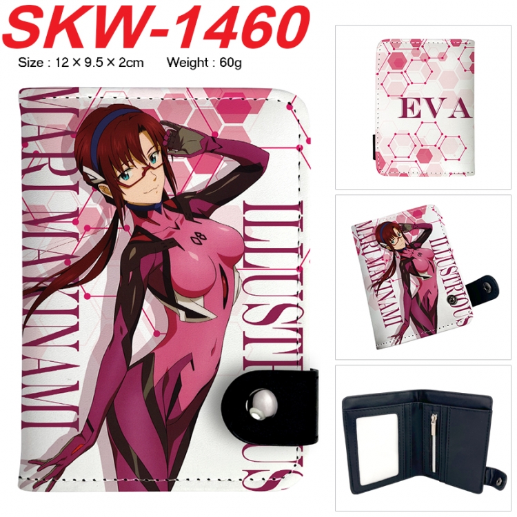 EVA Anime vertical button folding wallet 12X9.5X2CM 60g SKW-1460