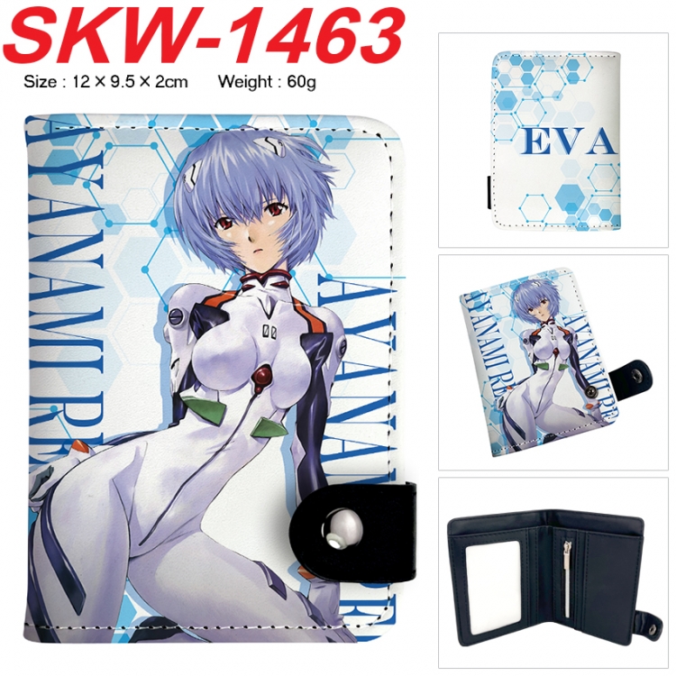 EVA Anime vertical button folding wallet 12X9.5X2CM 60g SKW-1463