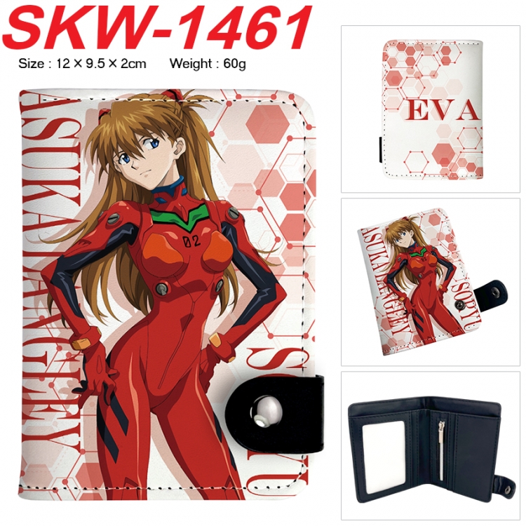 EVA Anime vertical button folding wallet 12X9.5X2CM 60g SKW-1461