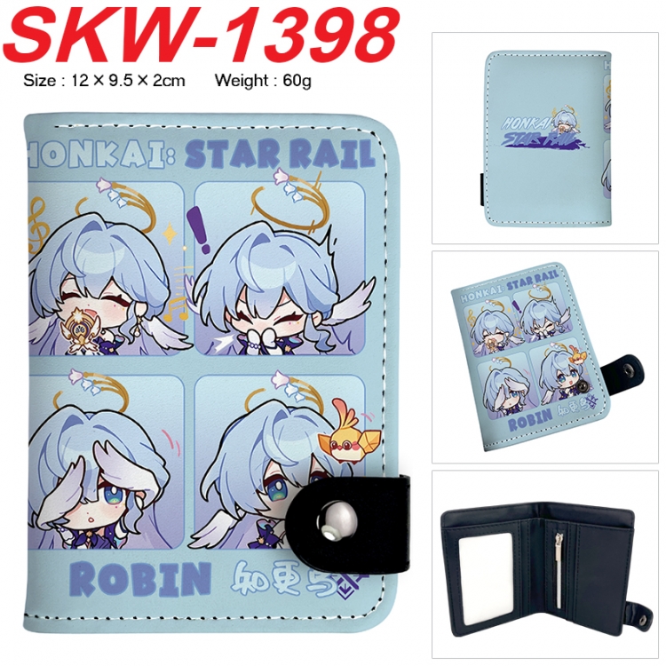 Honkai: Star Rail Anime vertical button folding wallet 12X9.5X2CM 60g SKW-1398